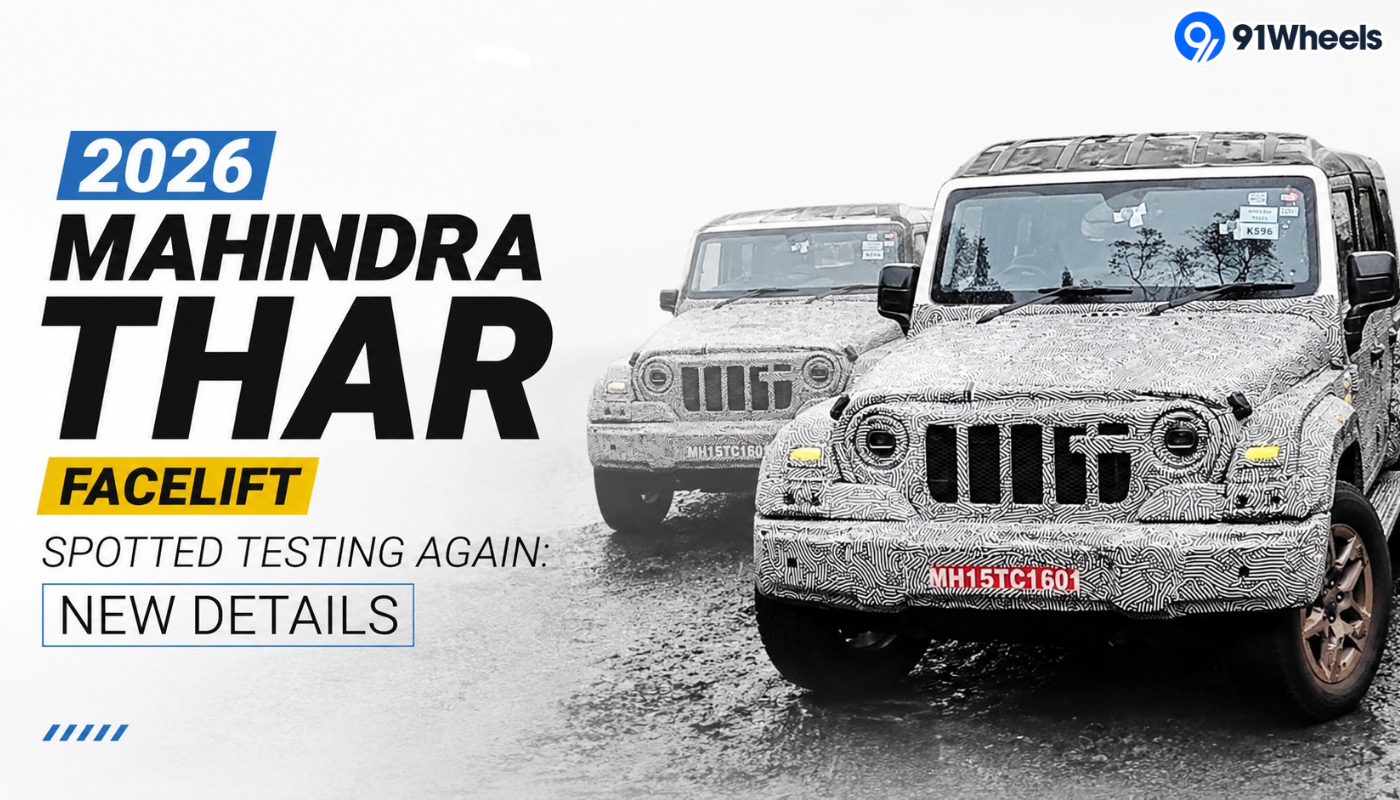 2026 Mahindra Thar Facelift Spotted Testing Again: New Details 